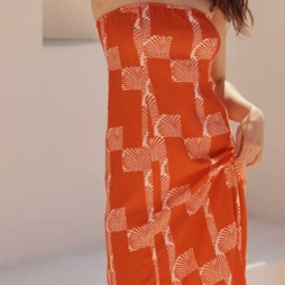 The Aliza Strapless Linen Maxi Dress (By Anthropology), Size XS